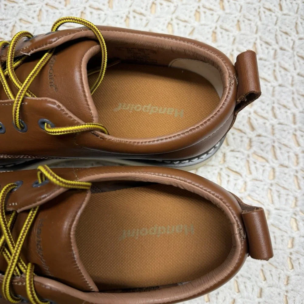 Handpoint Soft Toe Leather Oxford Work Shoes Men's 13 EE Brown Oil Resistant